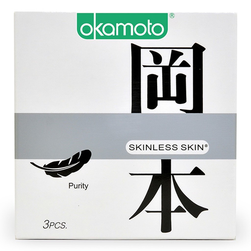 Bao Cao Su Siêu Mỏng Tinh Khiết Okamoto Purity Skinless Nhật Bản (Hộp 10C, hộp 3C)