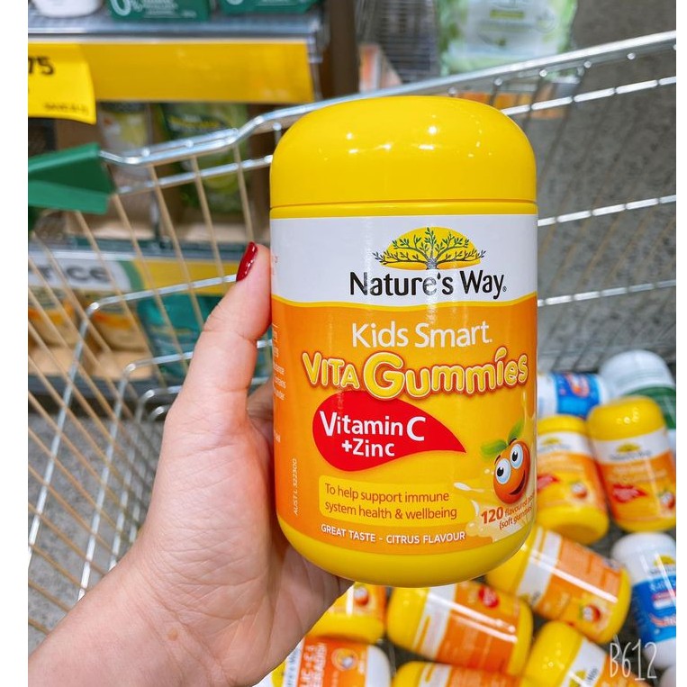 Nature's Way Kids Smart Vita Gummies Vitamin C & Zin C lọ 120 viên