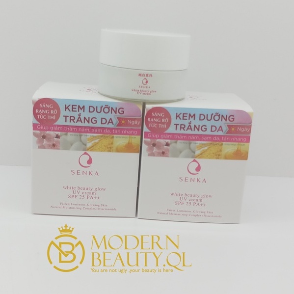 Chính Hãng: Kem Dưỡng Trắng Da Chống Nắng Ban Ngày Senka 50g