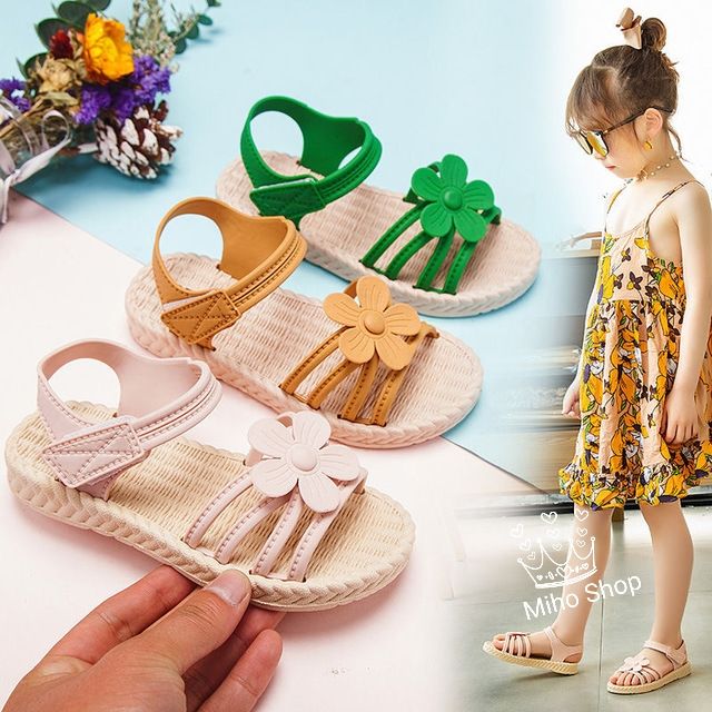 XẢ KHO DÉP SANDAL CHO BÉ GÁI SANDAL HOA MỀM XINH XẮN, DÉP QUAI HẬU