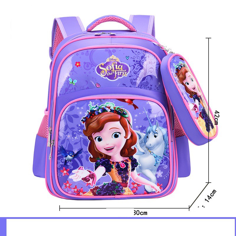 Cặp cho bé gái tiểu học ,balo elsa hình công chúa nhiều ngăn
