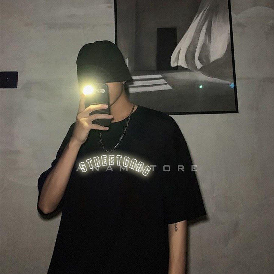 Áo thun Phản Quang tay lỡ nam nữ Streesgang