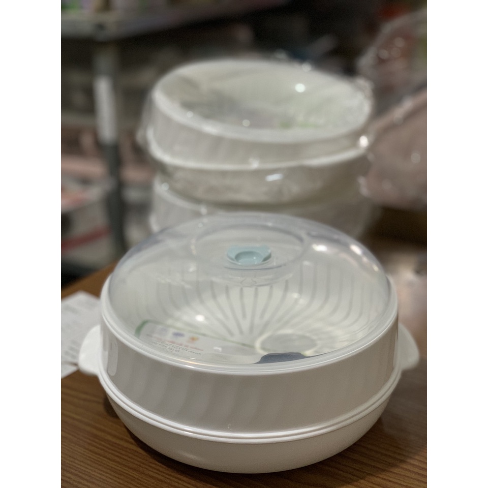 Bộ khay hấp lò vi sóng 5625 Việt Nhật cao cấp khay hấp thức ăn chịu nhiệt tốt
