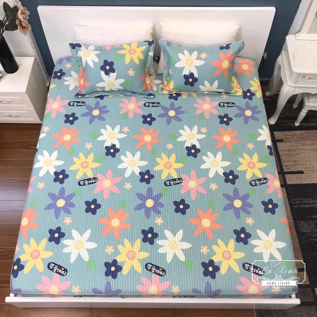 [Mã giảm 100k đơn 250k] Bộ ga giường cotton hàn LIDACO cotton 100% mềm mát , thấm hút tuyệt đối đủ mọi size nệm | BigBuy360 - bigbuy360.vn