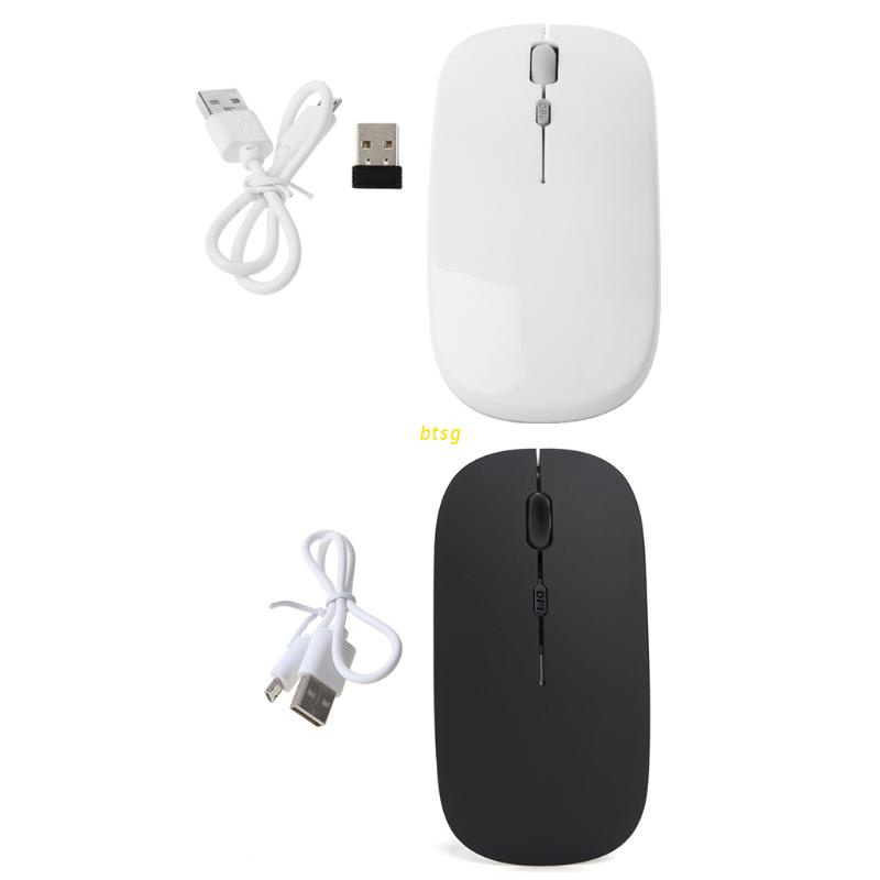 Chuột Quang Không Dây USB 2.4G Có Thể Sạc Lại Kèm Phụ Kiện