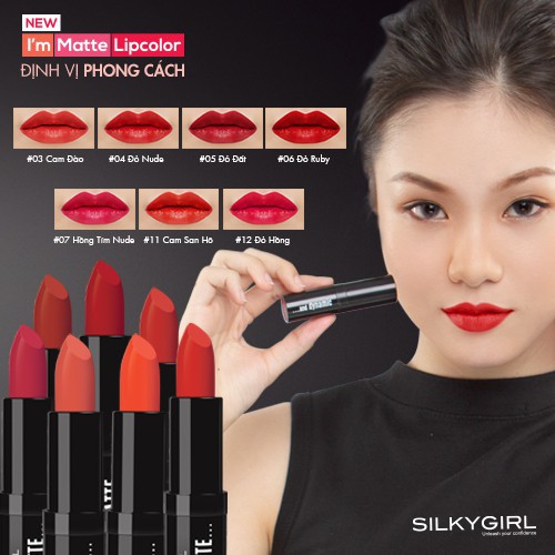 Combo Silky Girl Son Lì Mượt Môi + Má Hồng Dạng Thỏi