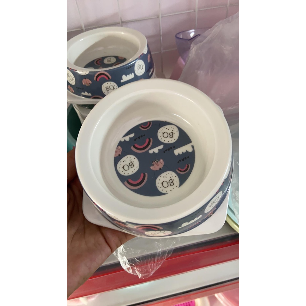 Bát nhựa đơn đế vuông cho chó mèo