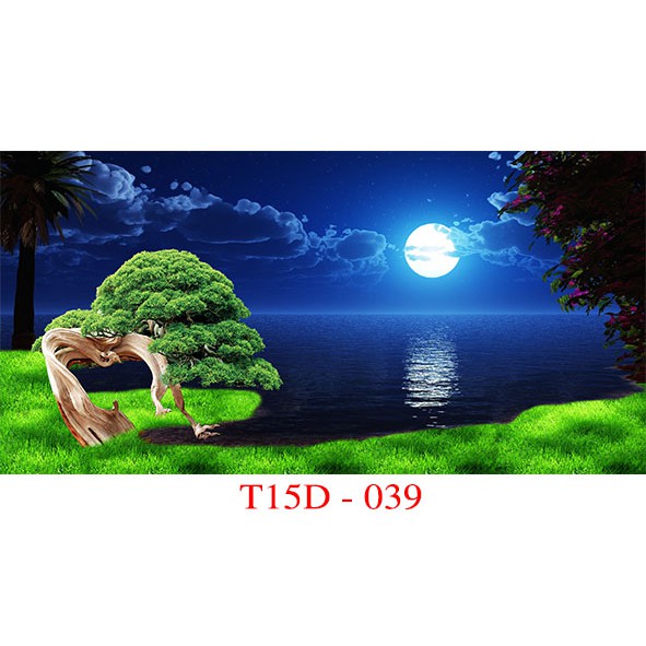 Tranh 3D bể cá mã T15D-039 ( 60,80,90,100,120,150,160 )