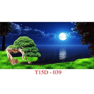 Tranh 3D bể cá mã T15D-039 ( 60,80,90,100,120,150,160 )