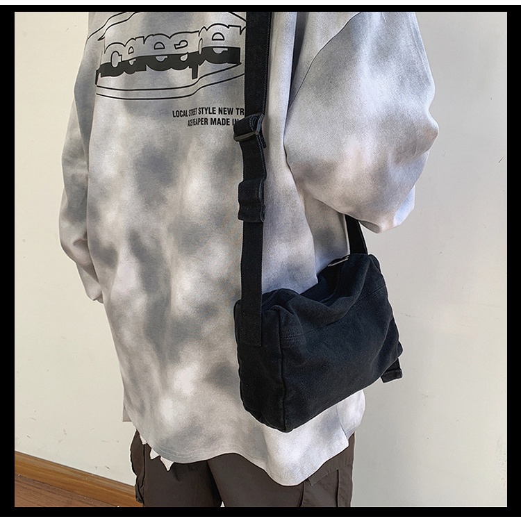 Túi đeo chéo kaki hình chữ nhật size nhỏ