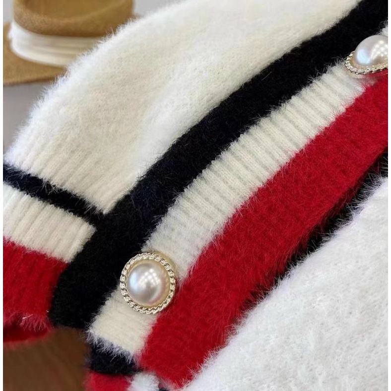 Áo cardigan digan len lông