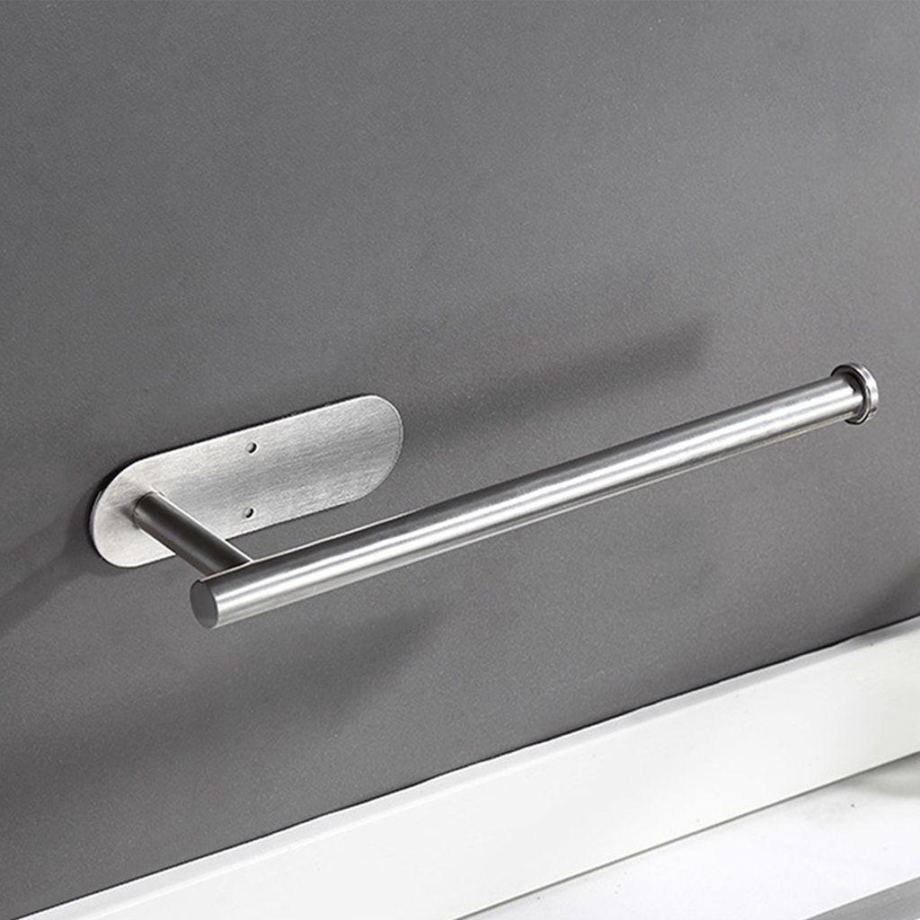 1 Giá Đỡ Cuộn Giấy Vệ Sinh Hai Cách Lắp Đặt Bằng Thép Không Gỉ Tiết Kiệm Không Gian Cho Nhà Bếp