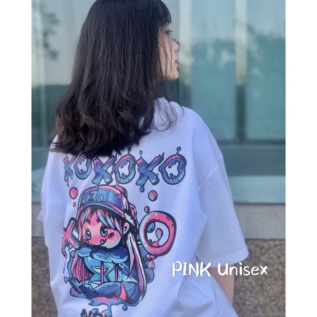 Áo thun phông Full size PINK tay lỡ form rộng XO N.O.W