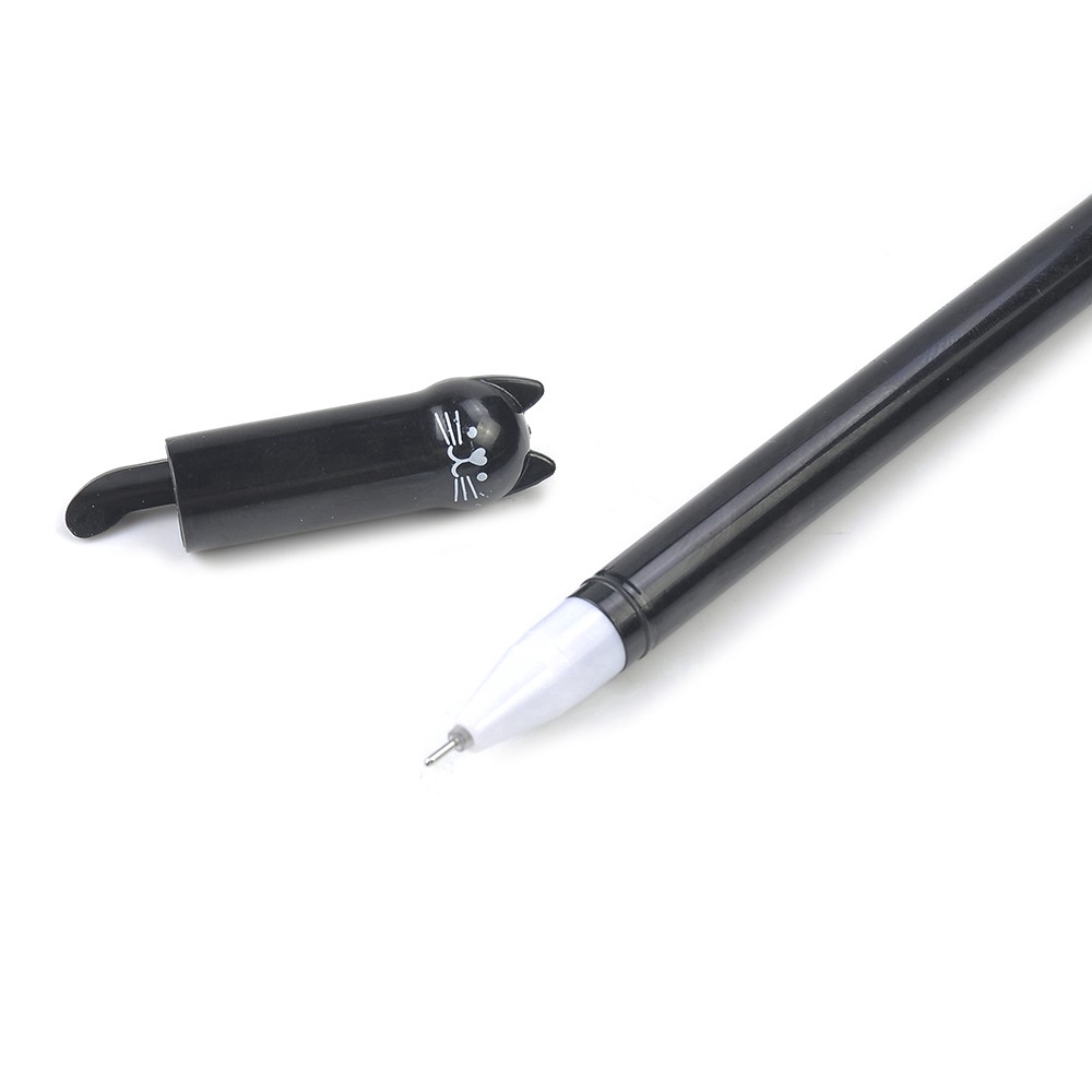 Bộ 6 cây bút gel 0.5mm có nắp hình mèo dễ thương