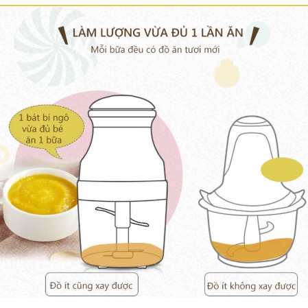 Máy Xay Hattiecs, Máy Xay Hattiecs 6 Lưỡi Dao Hàng Nội Địa Trung Xay Đồ Ăn Dặm Cho Bé Siêu Mịn Siêu Nhuyễn Tặng Kèm Quà