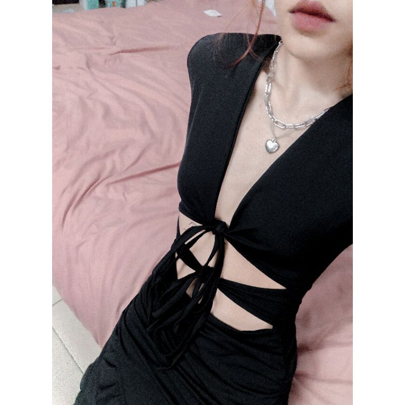 (Ảnh thật) Váy dây đôi buộc ngực thời trang | BigBuy360 - bigbuy360.vn