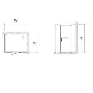 Vách kính tắm Fendi FIG-2C4