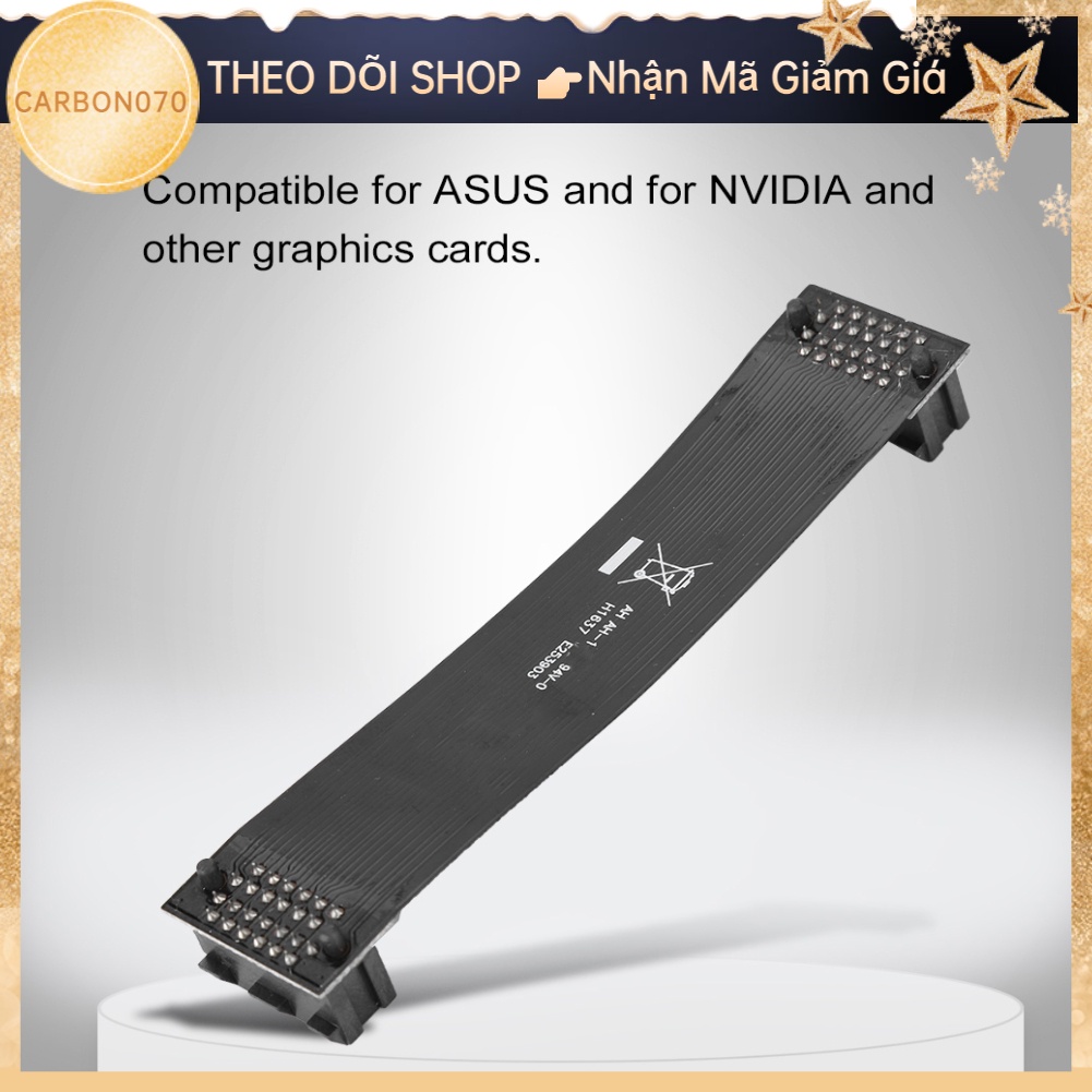 🌟Hàng HOT Đầu Nối Card Đồ Họa Dây Chéo Cầu AIQ-YP19125 10 cm Cạc đồ họa kép SLI Đầu nối cầu cáp Crossfire cho GigaByte【Carbon070】