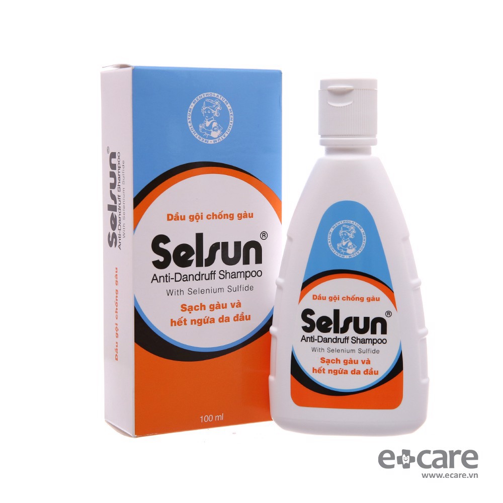 Bộ sản phẩm chống gàu Selsun (Dầu gội chống gàu Selsun 100ml + Dầu xã dưỡng tóc Selsun 100ml)