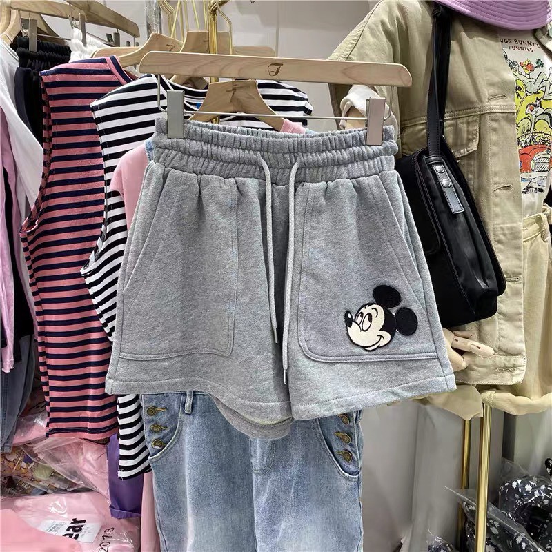 [Mã FAMAYWA giảm 10K đơn 50K] Quần đùi unisex ⚡️ FREE SHIP ⚡️ Quần short cotton nam nữ ống rộng màu đen trắng xám | BigBuy360 - bigbuy360.vn