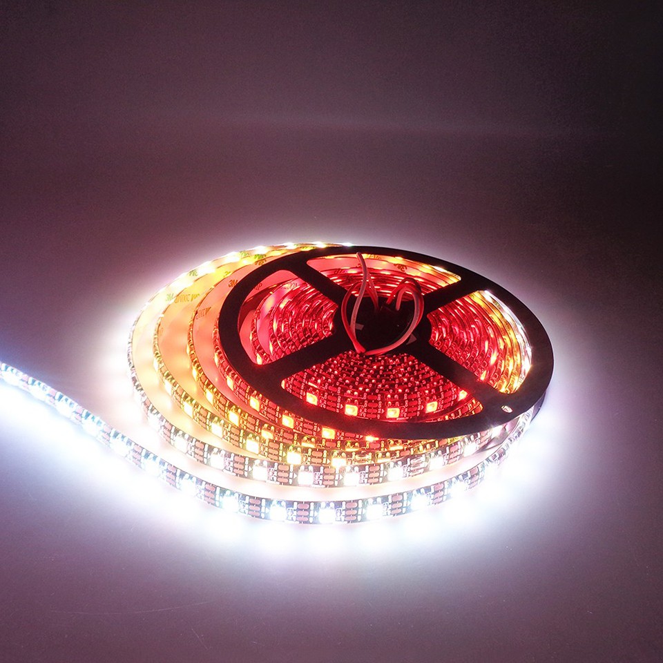 Dây Đèn Led 5m Dc5v Ws2812b 60 Pixels / Leds / M Ws2812 Ic 5050 Rgb + Bộ Điều Khiển Led 5v