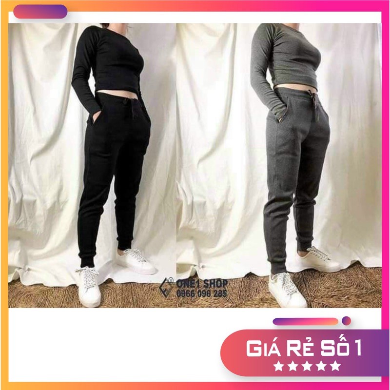 Quần Jogger Len Tăm Bo Ống - BIGSIZE 75KG