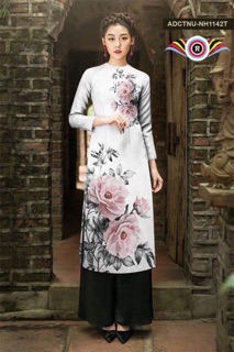 Áo dài cách tân 3D hoa hồng