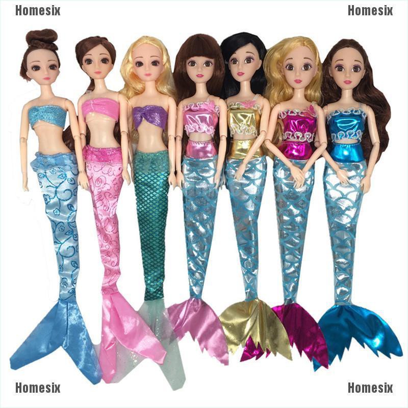 [HoMSI] 3Pcs Glittering Mermaid Doll Clothes Accessories Girls Gift Fit 30cm Barbie SUU