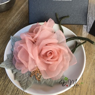 Cài áo hoa hồng cao cấp