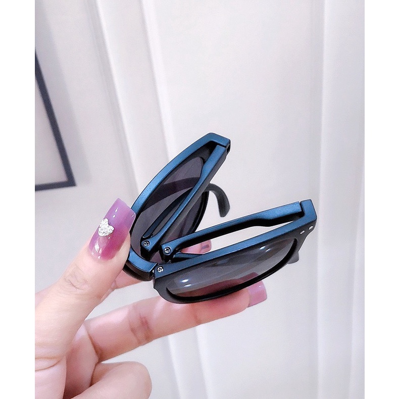 Mắt Kính Râm Mát Thời Trang Gọng Gấp tròn Nhiều Màu Cực Đẹp - Hata24h