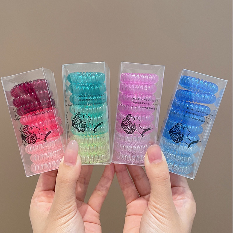 Dây Cột Tóc Lò Xo Co Giãn Màu Kẹo Thời Trang