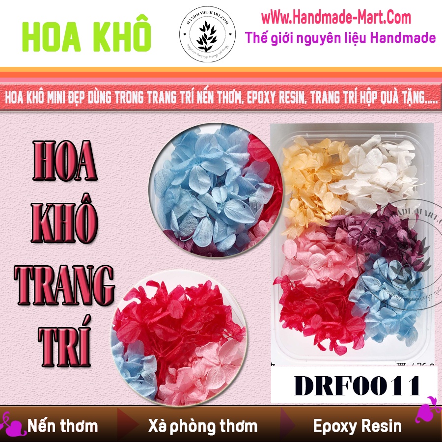 Nhánh hoa khô dùng trong handmade chuẩn DIY - Hoa khô mini đẹp dùng trong trang trí nến thơm và nail – Hoa khô handmade