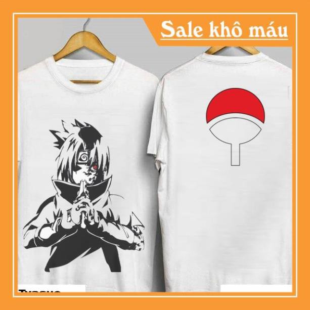 SALE- [Kèm Voucher FreeShip] Áo Thun ANIME| Áo Thun SASUKE NARUTO | Áo  ANIME NARUTO tay ngắn