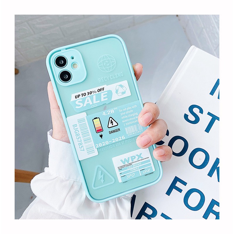 Ốp lưng viền nhám Thông số pin iphone case 6 6plus 7/8 7plus xs xsmax 11 11promax T1-9