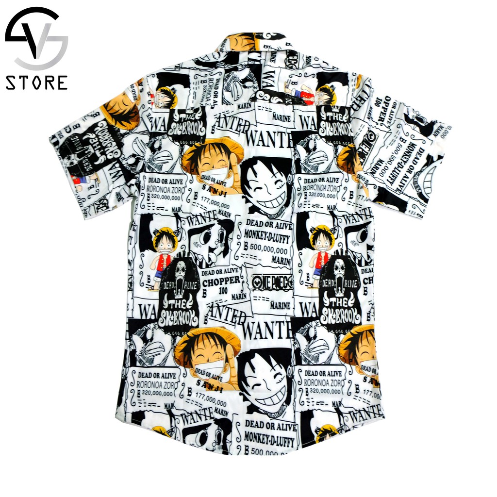 Áo sơ mi nam tay ngắn họa tiết LUFFY SVS0003 SV STORE Chất lụa chéo cao cấp, thoáng mát, thấm hút tốt | BigBuy360 - bigbuy360.vn