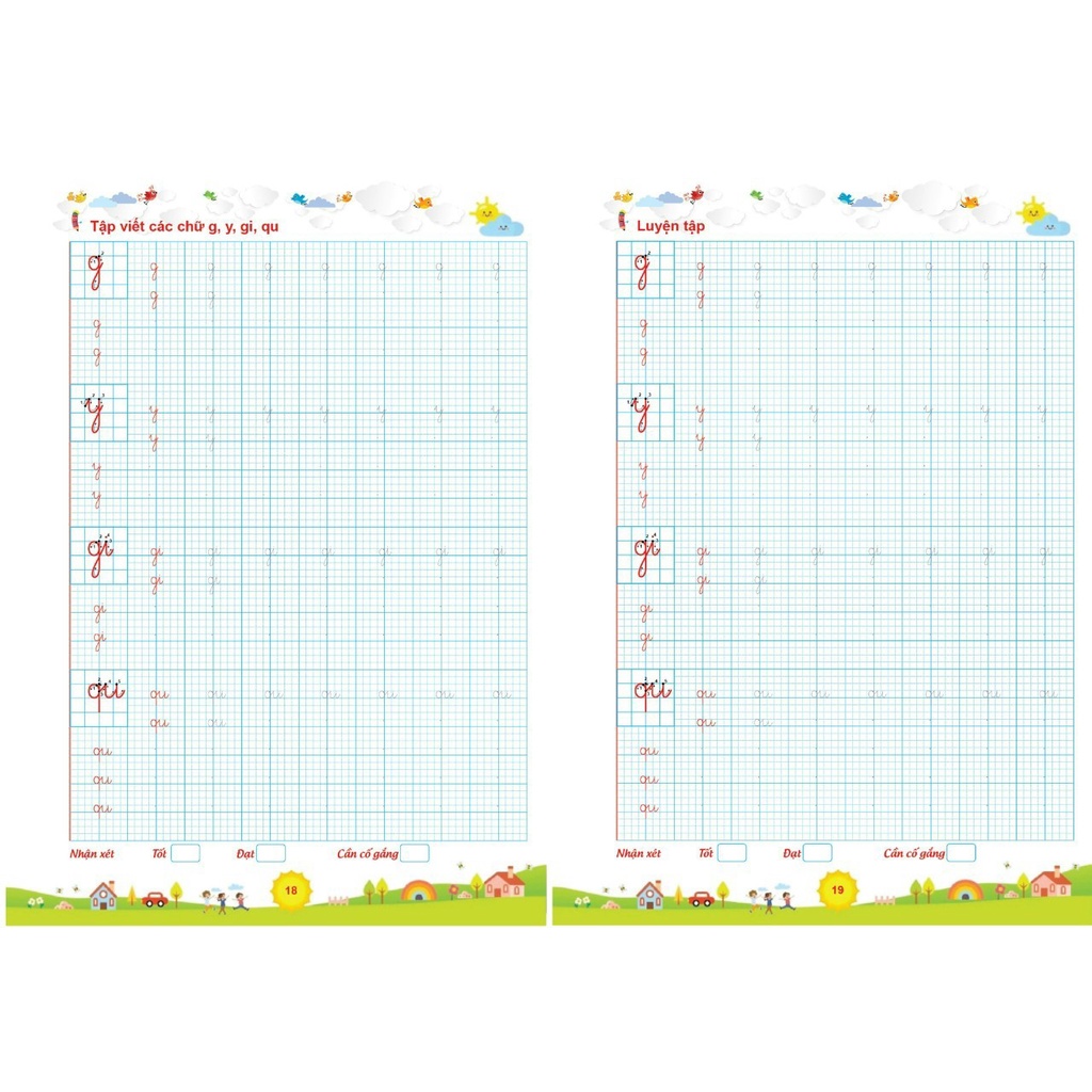 Sách Luyện Viết (Chữ thường, chữ Hoa - cỡ nhỏ, theo nhóm) (Dành cho học sinh tiểu học)