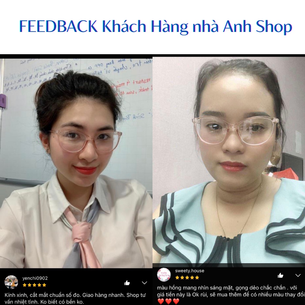 Kính mắt mèo thời trang nữ giới chất liệu nhựa dẻo 2436