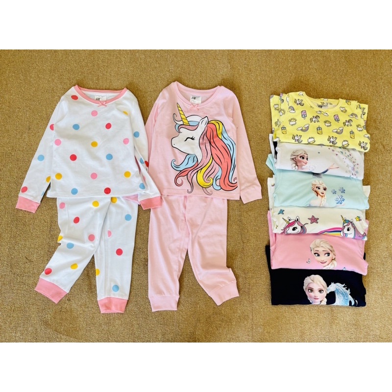 Bộ dài tay bé gái xuất dư xịn cotton in hình elsa pony size 10-33kg - Bộ thu đông bé gái