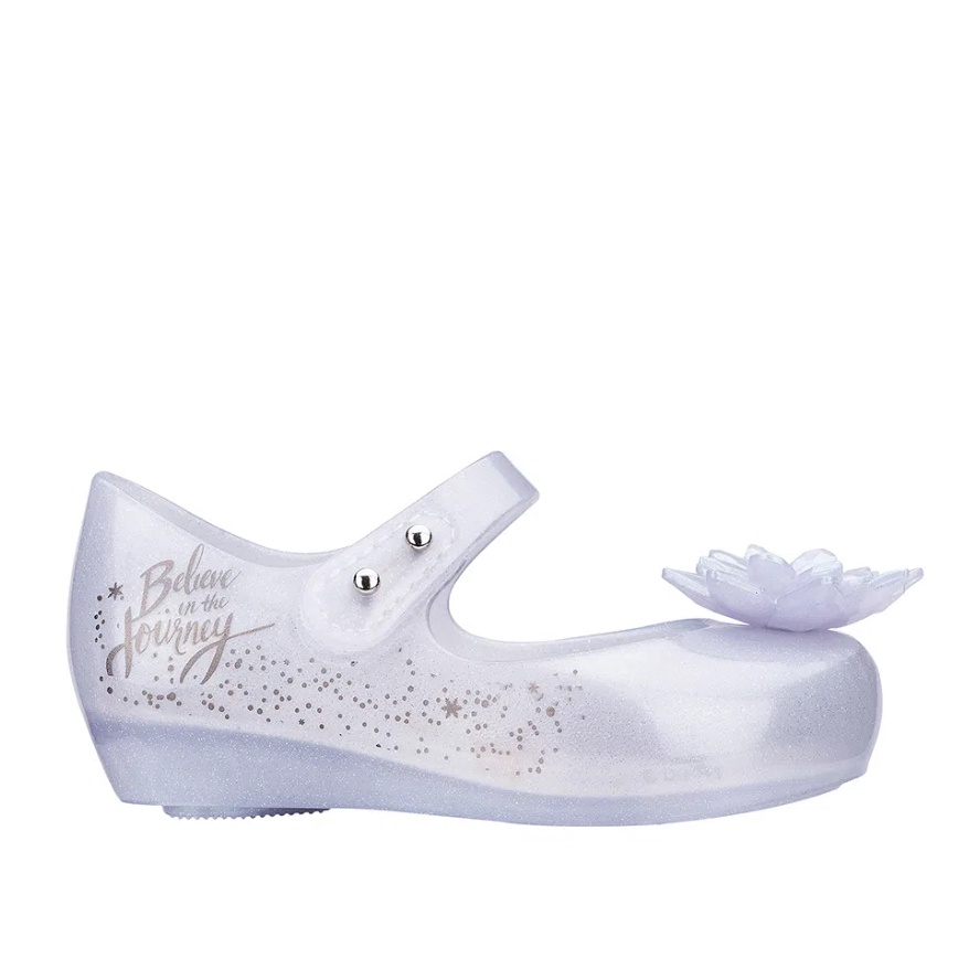 Giày nhựa thơm Melissa Ultragirl Frozen BB màu Bạc Ngọc Trai