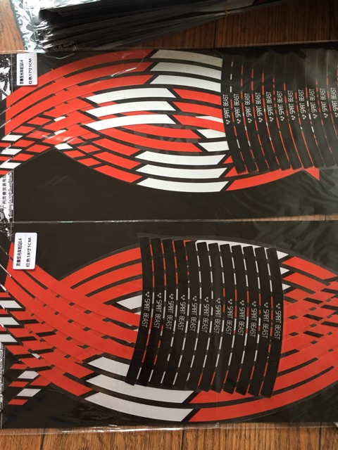 Tem phản quang sprit beast l17 chỉ có màu đỏ trắng