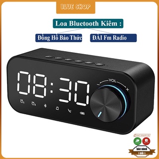 Loa Bluetooth không dây có Đồng Hồ báo thức hiển thị đèn led nghe đài ,đài fm, radio,báo thức