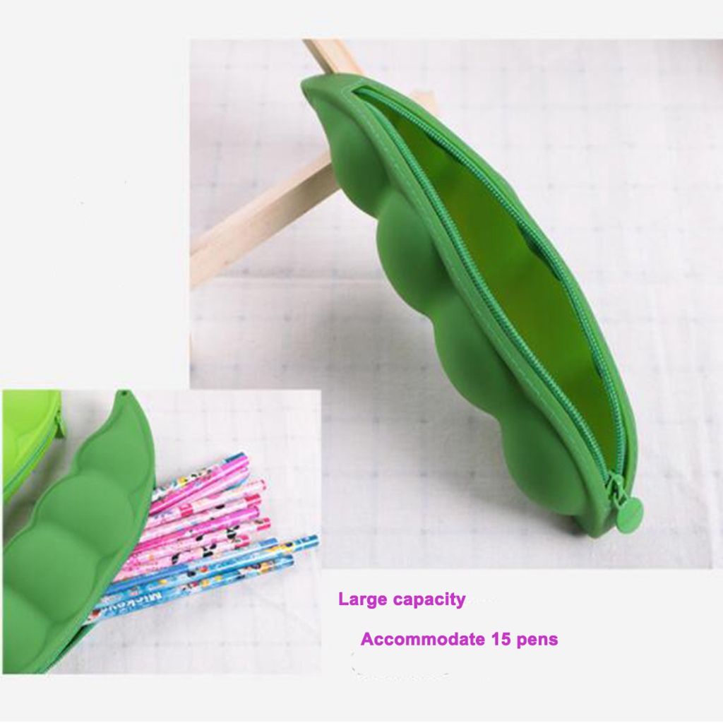 Túi đựng bút cỡ lớn hình rau củ dễ thương bằng silicon cho học sinh
