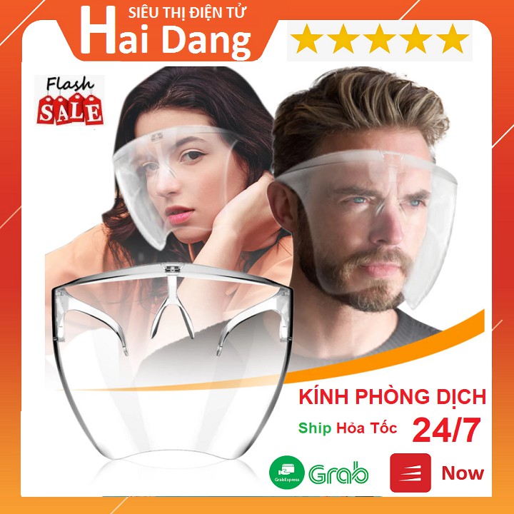 Kính Chắn Phòng Dịch, Acrylic Trong Suốt - FACE SHIELD - Che Toàn Bộ Khuôn Mặt  - An Toàn Hiệu Quả