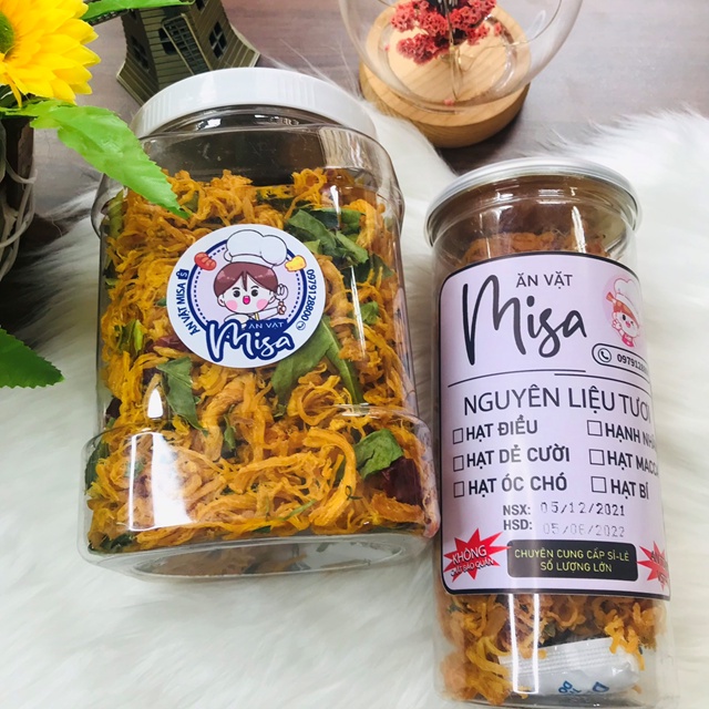 Khô gà lá chanh nhiều loại từ 100gr đến 300gr xé cay vừa thơm ngon đậm vị chuẩn nhà làm ăn vặt Misa | BigBuy360 - bigbuy360.vn