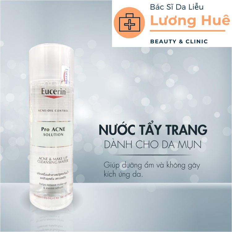 ✔️【Chính hãng】⭐Nước Tẩy Trang Cho Da Dầu Mụn EUCERIN ProACNE Solution Acne&Makeup Cleansing Water 200ml