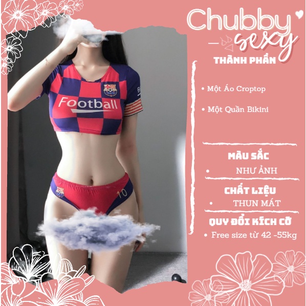 Cosplay Nữ Cổ Động Viên Bóng Đá Sexy - Set Đồ Thể Thao Cực Tôn Dáng Siêu Tôn Vòng 3 Gợi Cảm - CPL35 - Chubby.sexy