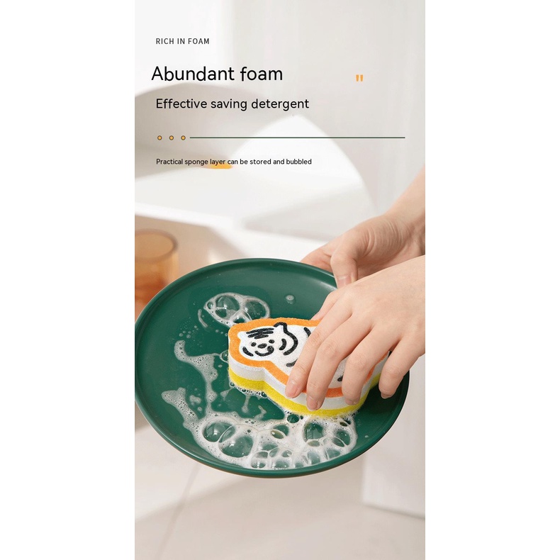 Miếng Bọt Biển Bằng Bột Cotton Dùng Rửa Chén Phong Cách Mới 2022