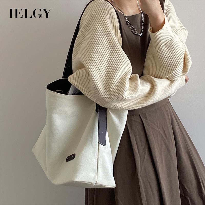 Túi đeo vai IELGY sức chứa lớn tiện dụng bảo vệ môi trường phong cách Nhật Bản dành cho nữ