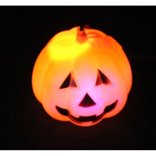 Đèn bí ngô Halloween kín miệng đèn lấp lánh xoay 360 độ có nhạc có càn cầm