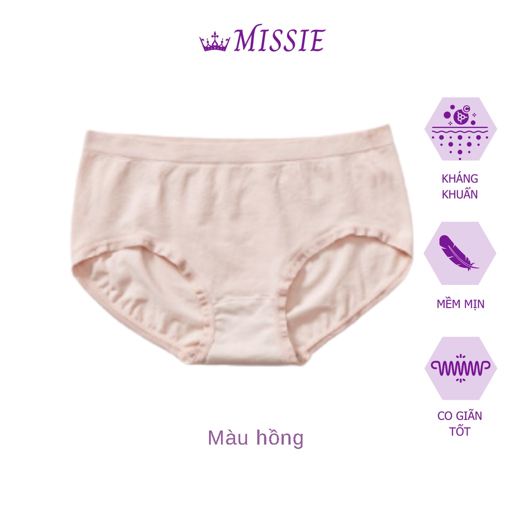 Combo 4 quần lót nữ cotton Freesize màu ngẫu nhiên siêu đáng yêu, kháng khuẩn, thấm hút khử mùi Missie Q01